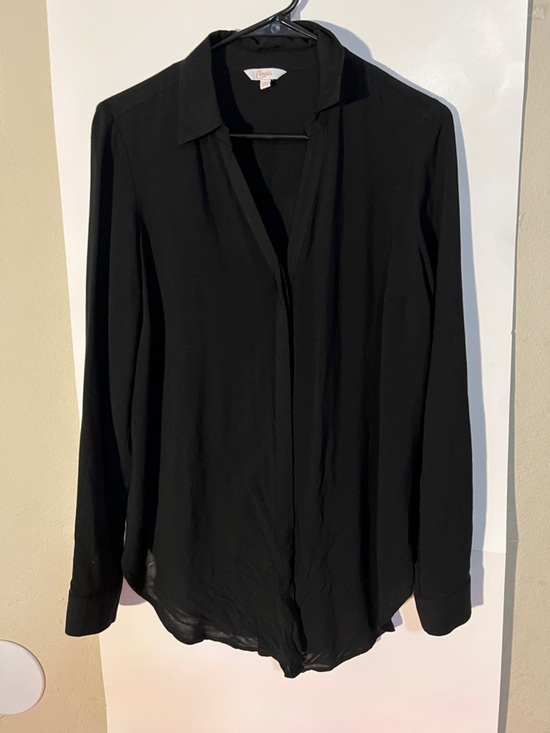 Candie's Tops - Candie's Black Button-Down Long Sleeve Shirt